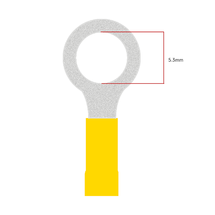 5.3mm Ring Terminal - Yellow (WT.50)